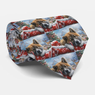 Corbata Fiesta Navideña del Perro Akita