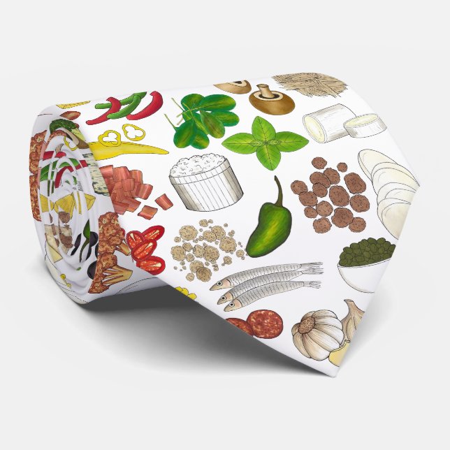 Corbata Fiesta Pizza Toppings Pie de comida italiana Pizze (Enrollado)