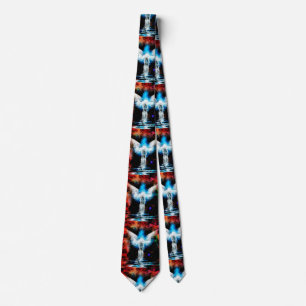 Corbata Figura abstracta y alas