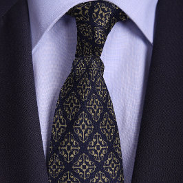 Corbata Fiscal de la Justicia Azul y Oro