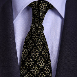 Corbata Fiscal de la Justicia de Negra y Oro