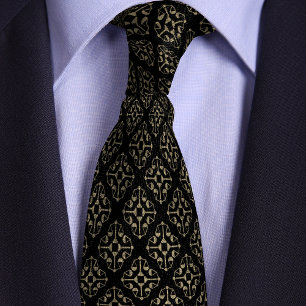 Corbata Fiscal de la Justicia de Negra y Oro