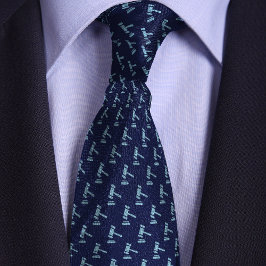 Corbata Fiscal del patrón de martillo azul