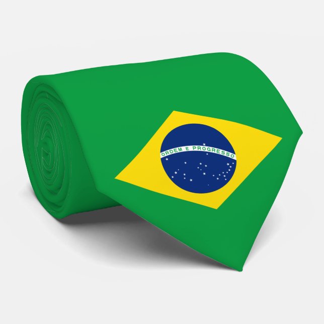 Corbata Flag of Brazil (Enrollado)