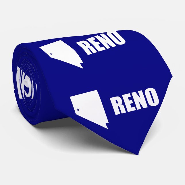 Corbata Flag of Reno, Nevada Tie (Enrollado)