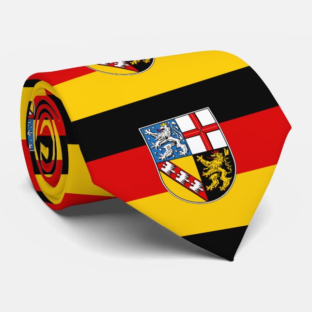Corbata Flag of Saarland Tie (Enrollado)