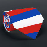Corbata Flag Schleswig-Holstein Tie<br><div class="desc">Canto con bandera de Schleswig-Holstein; diseño con tricolor horizontal de rojo,  blanco y azul</div>