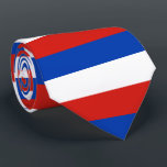 Corbata Flag Schleswig-Holstein Tie<br><div class="desc">Canto con bandera de Schleswig-Holstein; diseño con tricolor horizontal de rojo,  blanco y azul</div>