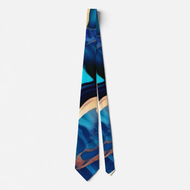 Corbata Flamante dorado azul trenzado (Anverso)
