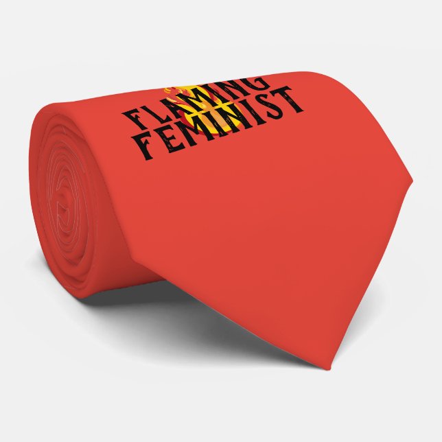 Corbata Flamante Feminismo Feminista RBG Flama 20 (Enrollado)