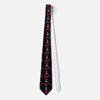 Corbata Flamenco rosado divertido que juega el dibujo