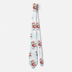 Corbata Flamingo con una bufanda