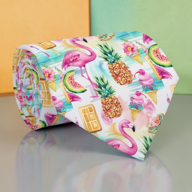 Corbata Flamingo de Verano de Temporada (Subido por el creador)