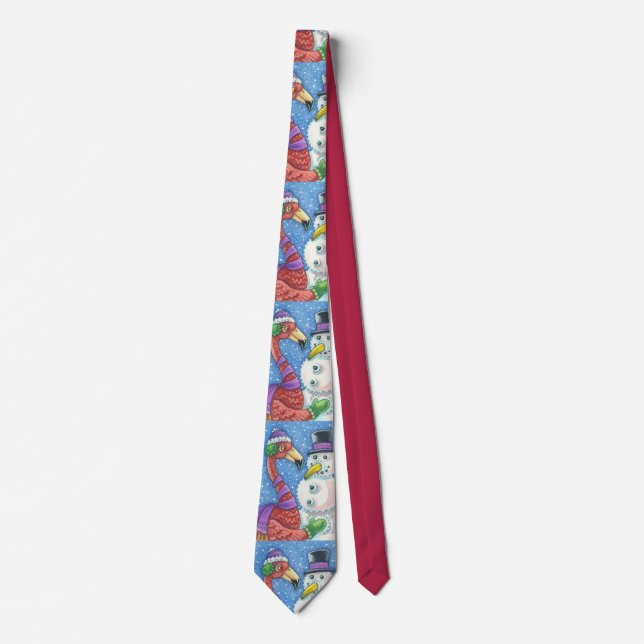 CORBATA FLAMINGO ROJO Y NAVIDADES NOMUJERES VACACIONES (Anverso)