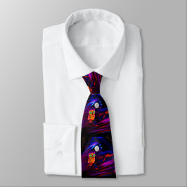 Corbata Flash de neón de la tempestad de truenos del búho
