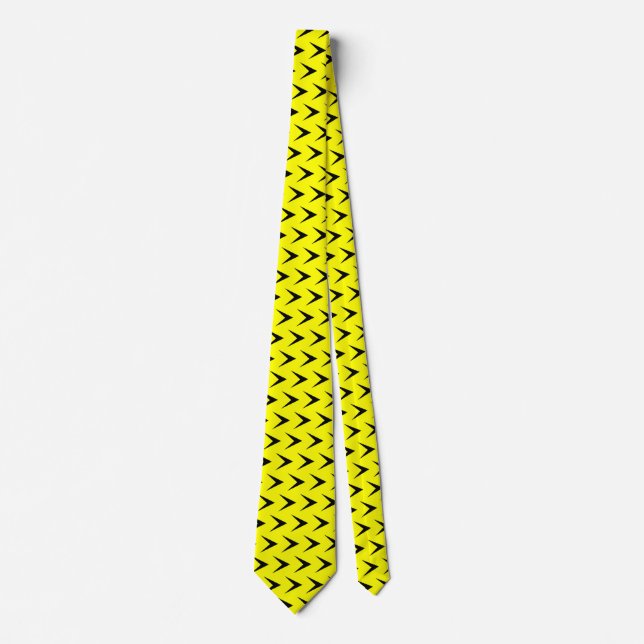 Corbata Flecha Chevron - Amarillo (Anverso)