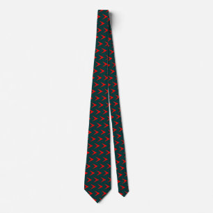 Corbata Flecha roja de chevron - Verde oscuro