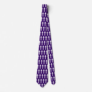 Corbata Flechas blancas - Violeta oscuro
