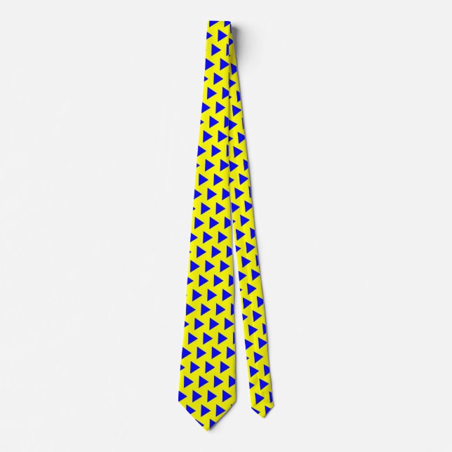 Corbata Flechas de juego azules - Amarillo (Anverso)