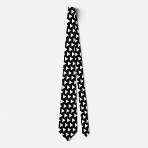 Corbata Flechas de juego blancas - Negro