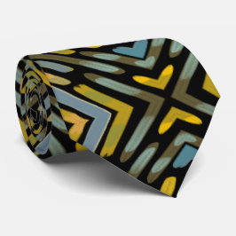 Corbata Flechas doradas azules sobre negro