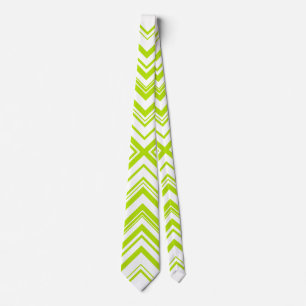 Corbata Flechas en verde limón y blanco