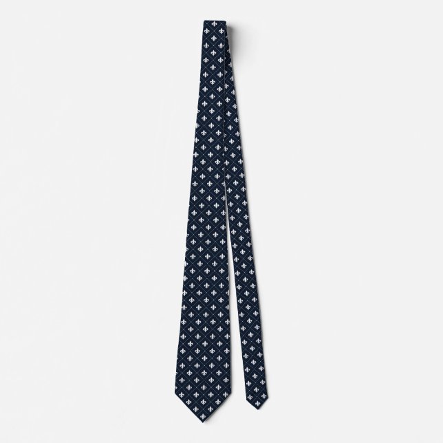 Corbata Fleur Azul De Lis Elegant Damask (Anverso)
