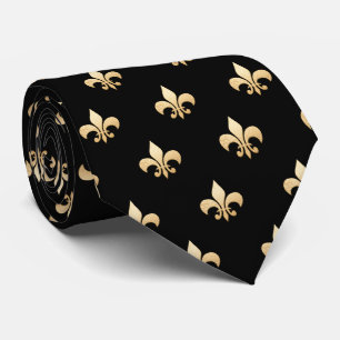 Corbata Fleur de lis/black Tie