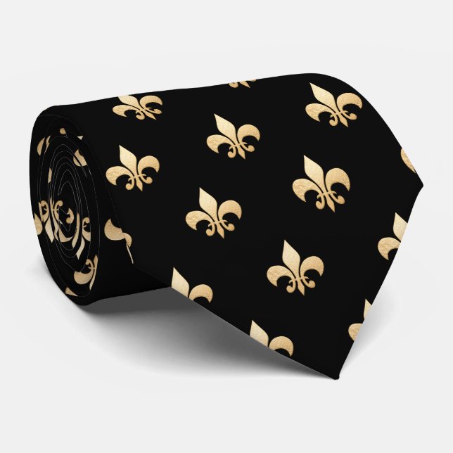 Corbata Fleur de lis/black Tie (Enrollado)