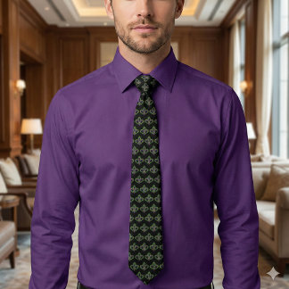 Corbata Fleur-de-Lis de Mardi Gras