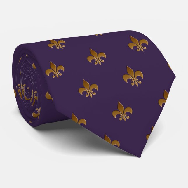 Corbata Fleur de lis en ciruela Zazzle (Enrollado)