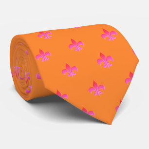 Corbata Fleur de lis en mocha Zazzle Tie