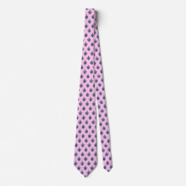 Corbata Fleur-de-lis Heraldic Pink de dos lados