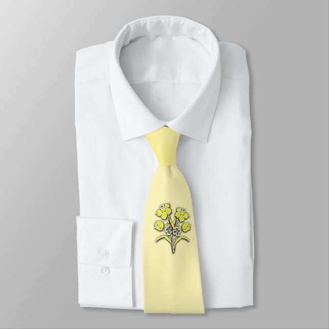 Corbata Flor amarillo Daffodil (Atado)