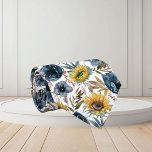 Corbata Flor azul de girasol floral acuática<br><div class="desc">Este diseño se puede personalizar eligiendo la opción Editar diseño. También puede transferir a otros artículos. Póngase en contacto conmigo en colorflowcreations@gmail.com o utilice la opción de chat en la parte superior de la página si desea tener este diseño en otro producto o necesita ayuda. Ver más de mis diseños...</div>
