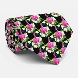 Corbata Flor cardíaca sangrante rosa única