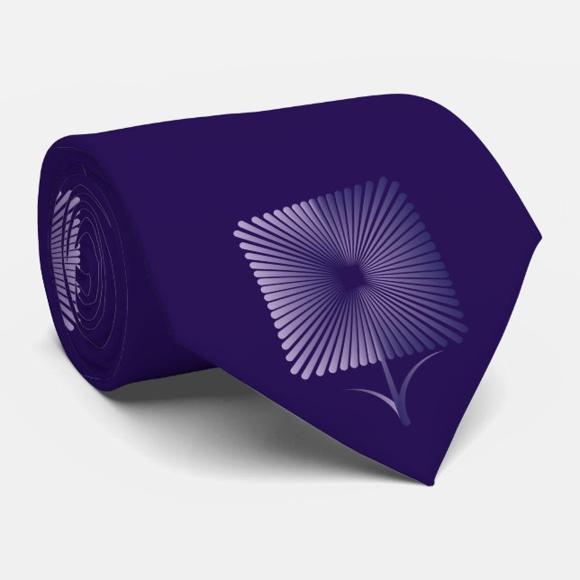 Corbata Flor cuadrada violeta (Enrollado)