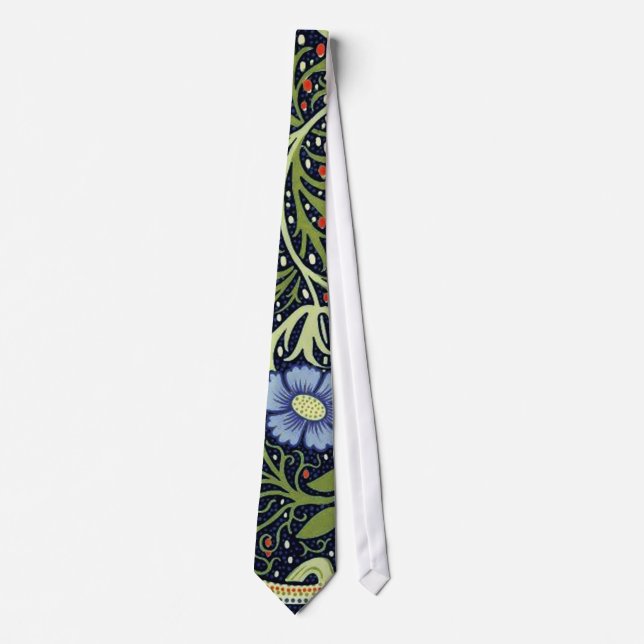 Corbata Flor de antigüedades de William Morris Seaweed (Anverso)