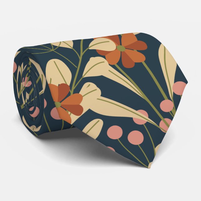 Corbata Flor de Boho elegante (Enrollado)