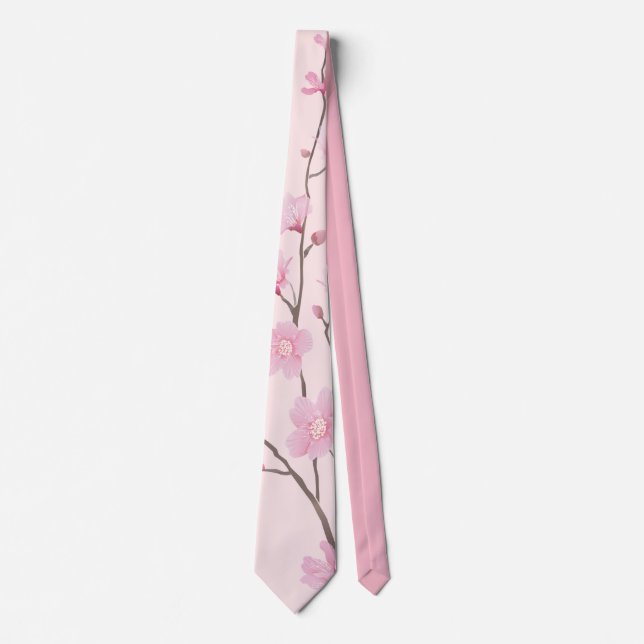 Corbata Flor de cerezo - rosa (Anverso)