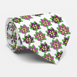 Corbata Flor de Clemátide Púrpura