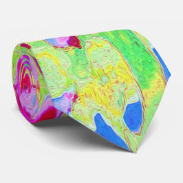 Corbata Flor de cono de arco iris multicolor