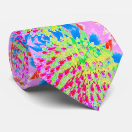 Corbata Flor de cono de arco iris multicolor