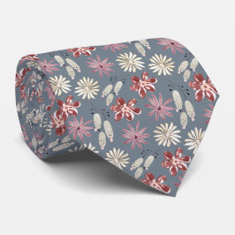 Corbata Flor de crema marrón rosa de color de agua botánic