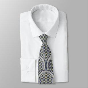 Corbata FLOR DE LA VIDA - Arte del Símbolo de la Geometría