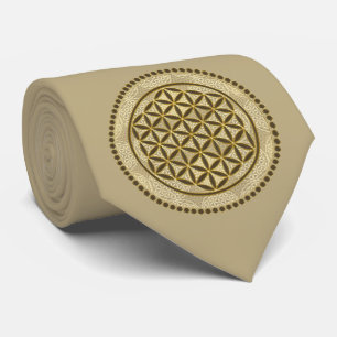 Corbata FLOR DE LA VIDA - Arte del Símbolo de la Geometría
