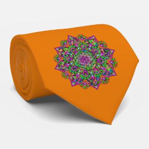 Corbata Flor de la Vida - Mandala Indio 1