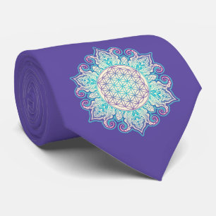 Corbata Flor de la Vida - Mandala Indio 2