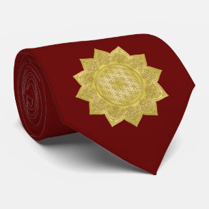 Corbata Flor de la Vida - Mandala Indio 4