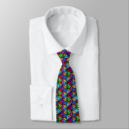 Corbata Flor de la vida - modelo inconsútil - multi